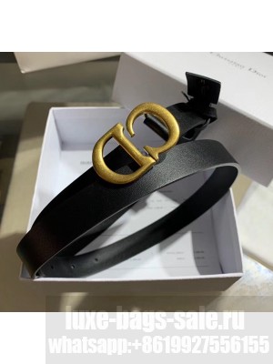 Dior Width 2cm Calfskin Belt With CD Buckle Black 01 2020 Collection