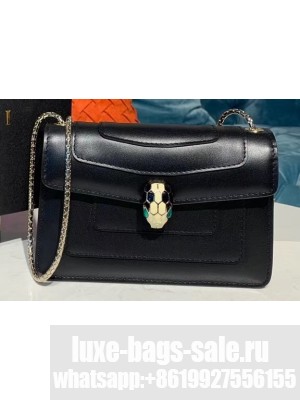 Bvlgari Serpenti Forever 16.5cm Mini Crossbody Bag Black 2019
