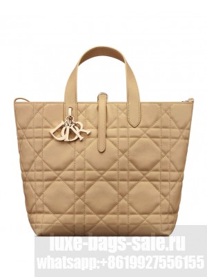 Christian Dior Medium Dior Toujours Vertical Tote Bag Coffee