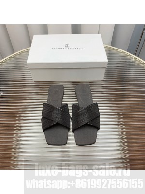 Brunello Cucinelli with the iconic embellishment Flat Slide 02