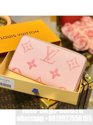 Louis Vuitton Gradient Monogram Leather Zippy Wallet M80403 Pink 2021 Collection