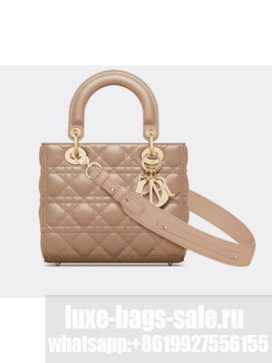 SMALL LADY DIOR MY ABCDIOR BAG Cannage Lambskin M0538ONG Hazelnut