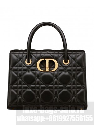 Christian Dior Large St Honore Tote Black