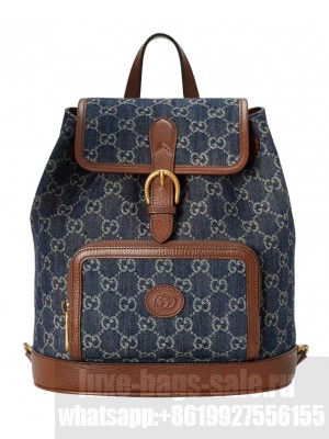 Gucci Backpack With Interlocking G 674147 Dark Blue