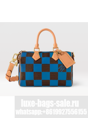 Louis Vuitton Speedy 25 Bandouliere Damier Pop N40585 Blue
