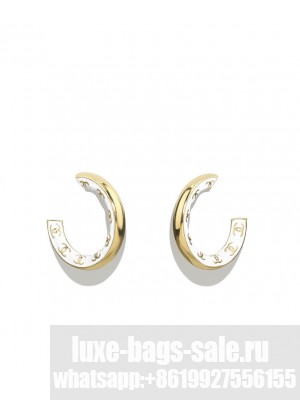 Chanel Women's Hoop Earrings ABC992 White