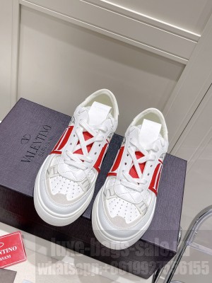 VALENTINO VL7N LOW-TOP SNEAKERS IN CALFSKIN AND MESH FABRIC WITH BANDS SNEAKERS 2022 COLLECITON 028