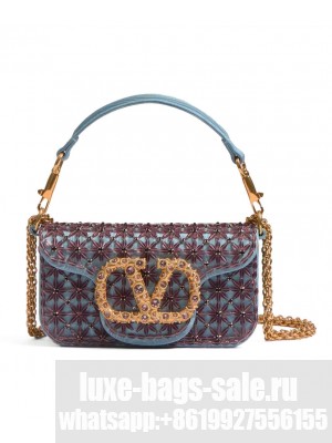Valentino Garavani Loco Small Shoulder Bag 2B0K53 Blue