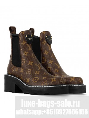 Louis Vuitton Women's LV Beaubourg Ankle Boot 1A8QCQ Brown