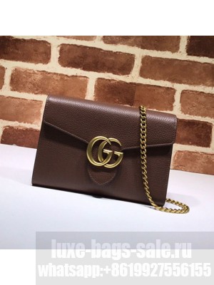 Gucci GG Marmonet Leather Mini Chain Bag 401232 Coffee Brown Collection