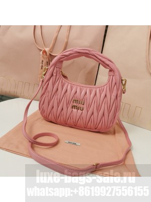 Miu Miu Wander Matelasse Original Sheepskin Bag 5BC125 Pink