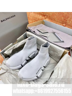 Balenciaga Speed 2.0 Knit Sock Sneakers Spring/Summer 2021 Collection, Grey