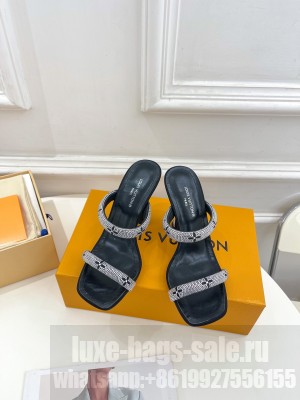 Louis Vuitton Sparkle 9.5cm Heel Slide Sandals 2023 09