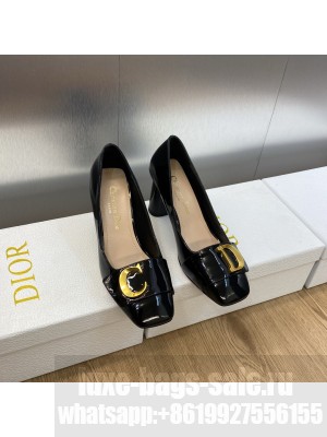 Dior C'est Heel 8.5cm in Patent Leather Black Pump