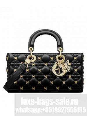 Christian Dior Medium Lady D-Joy Bag Black