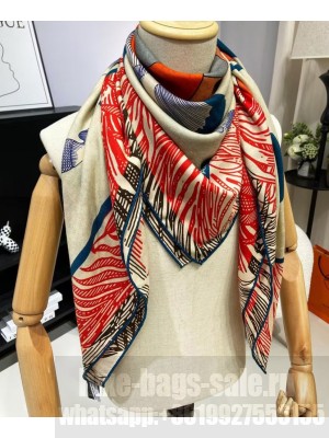 Hermes Women's Cavalier en Formes Scarf Blue