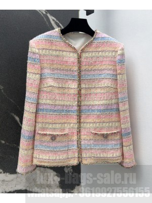 Chanel Women's Tweed Jacket Pink
