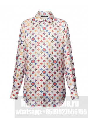 Louis Vuitton Women's Monogram Silk Shirt Polychrome