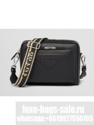 Prada Saffiano leather shoulder bag 2VH152 black