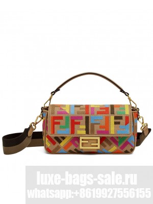 Fendi Baguette Multicolor FF Canvas Bag Polychrome