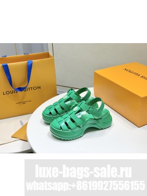 Louis Vuitton LV Archlight Sandals in Vert Green Patent Leather 2023