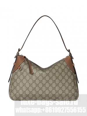 Gucci GG Emblem series medium shoulder bag 815216 Coffee