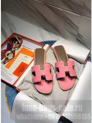 Hermes Oran Flat slippers in Togo Leather 042 2021 Collection