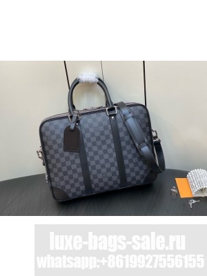 Louis Vuitton Slim Briefcase NV Damier Graphite coated canvas M30978 black