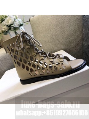 Dior D-Trap Boot Sandals in Mesh Calfskin Beige Spring/Summer 2021 Collection