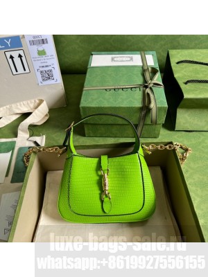 Gucci Jackie 1961 lizard mini bag 675799 Fluorescent green