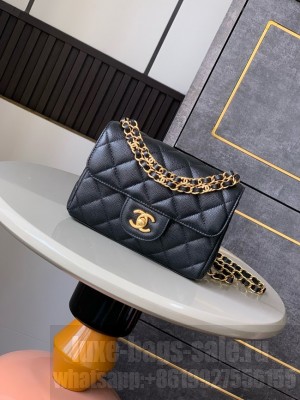 Chanel Grained Calfskin Shoulder Bag AS5329 black