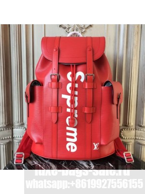 Louis Vuitton x Supreme Christopher Backpack Epi Canvas Fall/Winter 2017 Collection M40935, Red
