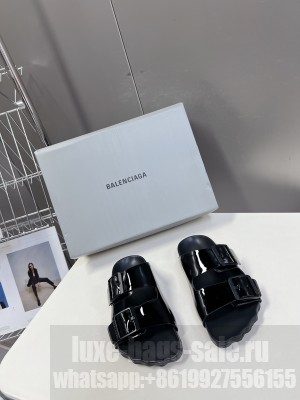 Balenciaga Unisex strap slides black