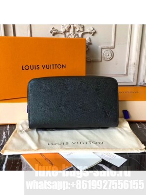 Louis Vuitton Zippy XL Wallet 22cm Taiga Canvas Leather Fall/Winter 2017 Collection M42097, Ardoise
