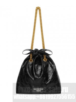 Balenciaga Crush Small Tote Bag Black