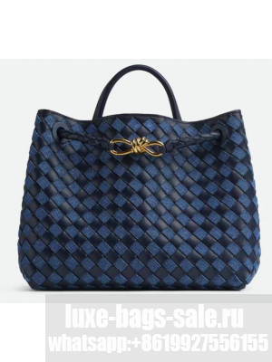 Bottega Veneta Medium Andiamo Bag 766014 Denim&Navy