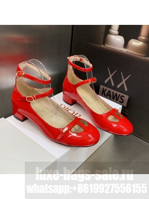 Christian Dior AIME DIOR PUMP 3.5CM Red Patent Calfskin