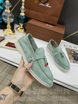 Loro Piana Unisex Summer Charms Walk Moccasin Suede Calfskin 2022 Collection 012