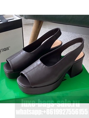 Bottega Veneta Stack Slingback Pumps Coffee Brown  2021 Collection