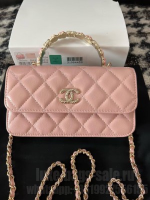 Chanel Flower Patterns Casual Style Lambskin Blended Fabrics 96034 Pink