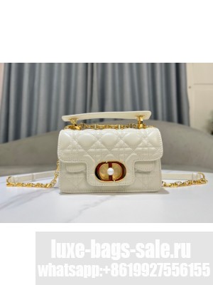 Mini Dior Jolie Top Handle Bag Cannage Calfskin M9272U Latte