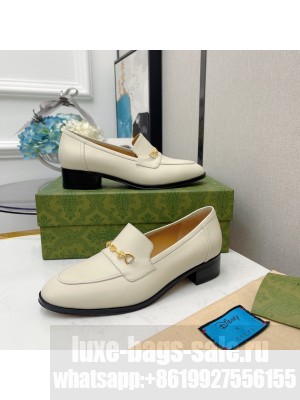 GUCCI Women's Horsebit Loafer OFF White Calfskin  2021 Collection