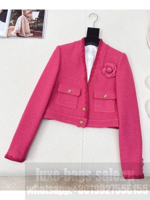 Chanel Women's Tweed Jacket Pink