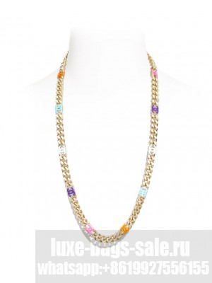 Chanel Women's Long Necklace ABC387 Golden