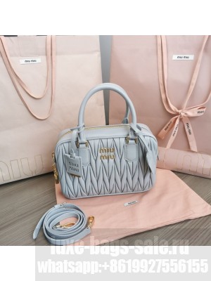 Miu Miu Wander Matelasse Original Sheepskin Bag 2BB124 light blue