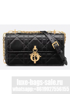 DIOR Miss Daisy Mini Bag Macrocannage Lambskin S3300U black