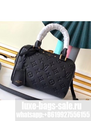 Louis Vuitton Monogram Empreinte Leather Speedy Bandouliere 20 Bag Black