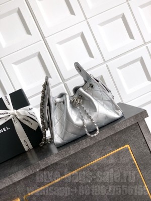 CHANEL 25 MINI HANDBAG AS5631 Silver