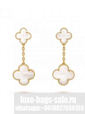 Van Cleef & Arpels Magic Alhambra Earrings White