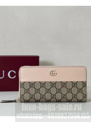 Gucci Double G Zipper Wallet Pink
